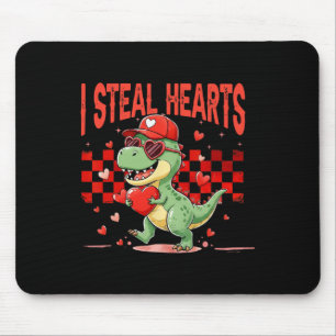 Ich stehle Herzen Valentinstag Jungen Kinder Dinos Mousepad