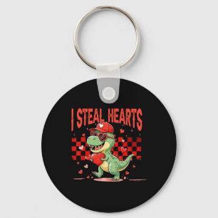 Ich stehle Herzen Valentinstag Jungen Kinder Dinos Schlüsselanhänger