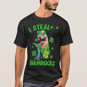 Ich stehle Kleeblätter am Patricktag Dinosaurier 8 T-Shirt
