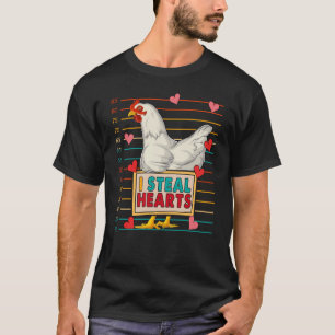 Ich stehle Niedlich Hearts Hühnchen Bauer Valentin T-Shirt