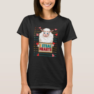 Ich stehle Niedliches Herz Schaf Bauer Valentine H T-Shirt
