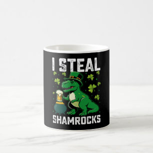 Ich stehle Shamrocks T Rex Dinosaurier St Patrick' Kaffeetasse