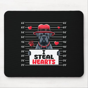 Ich stehle süße Herzen Valentinstag Cane Corso Bes Mousepad
