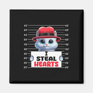 Ich stehle süße Herzen Valentinstag Katzenbesitzer Magnet