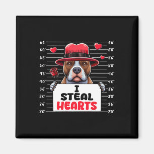 Ich stehle süße Herzen Valentinstag Pit Bull Besit Magnet