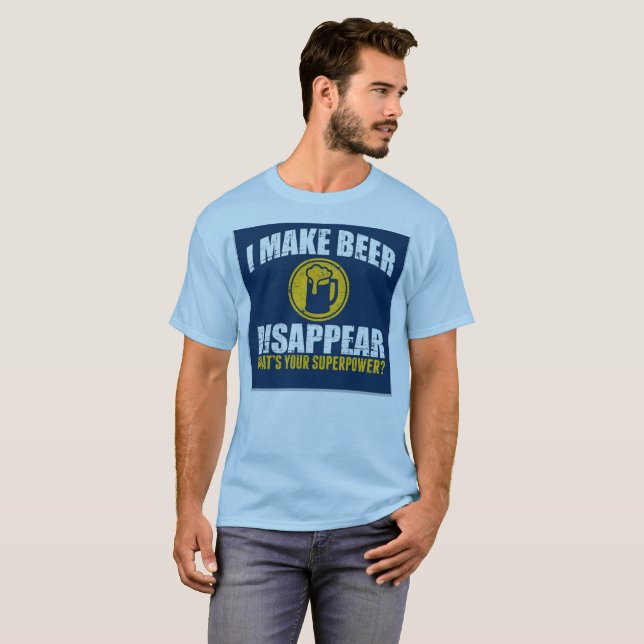 Ich stelle Bier her zu verschwinden/Supermacht T - T-Shirt (Vorne ganz)