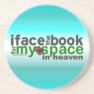 Ich stelle das Buch für Myspace gegenüber Getränkeuntersetzer