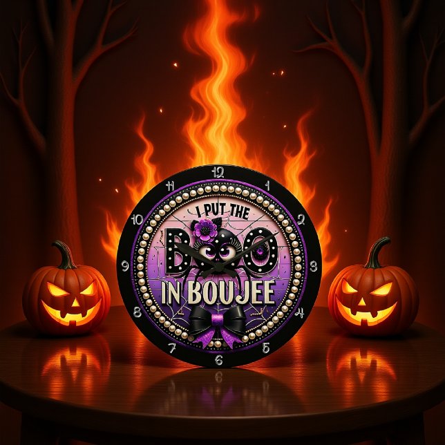 Ich stelle den Boo in Boujee Große Wanduhr (Von Creator hochgeladen)