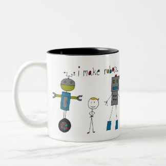 Ich stelle Roboter her (Jungen) Zweifarbige Tasse
