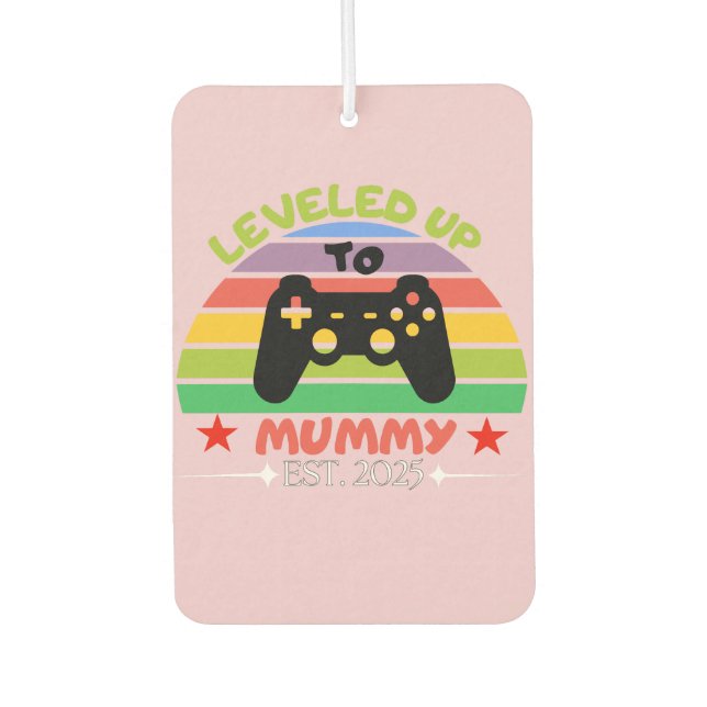 Ich stieg zu Mama Funny Gamer Est auf. 2025 Frauen Autolufterfrischer (Vorderseite)