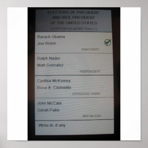 ICH STIMME FÜR BARACK OBAMA POSTER