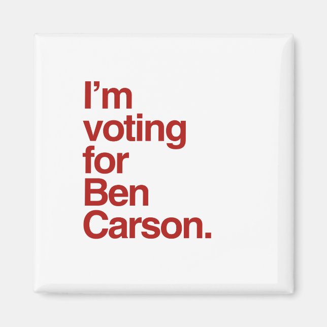 Ich stimme für Ben Carson 2016 Magnet (Vorne)