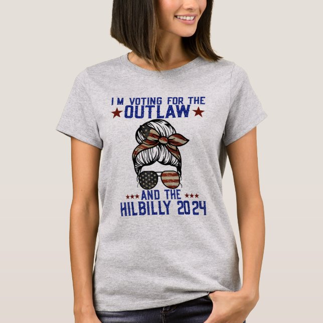 Ich stimme für das Gesetz und den Hillbilly 2024 T-Shirt (Vorderseite)