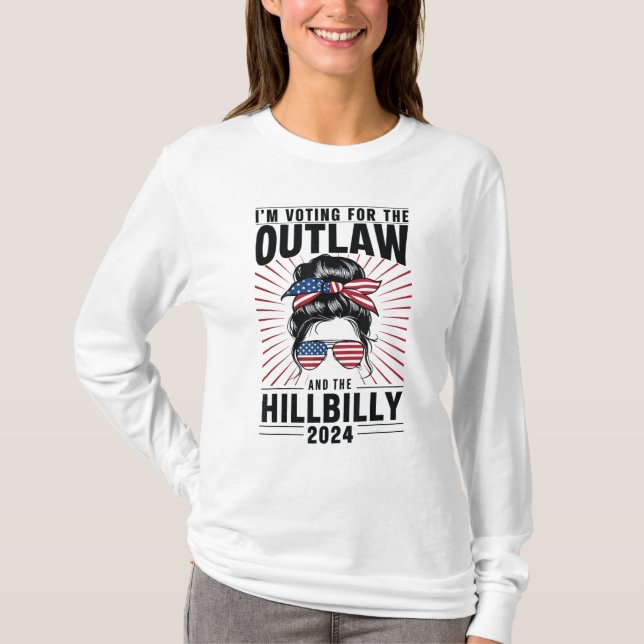 Ich stimme für das Gesetz und den Hillbilly 2024 T-Shirt (Vorderseite)