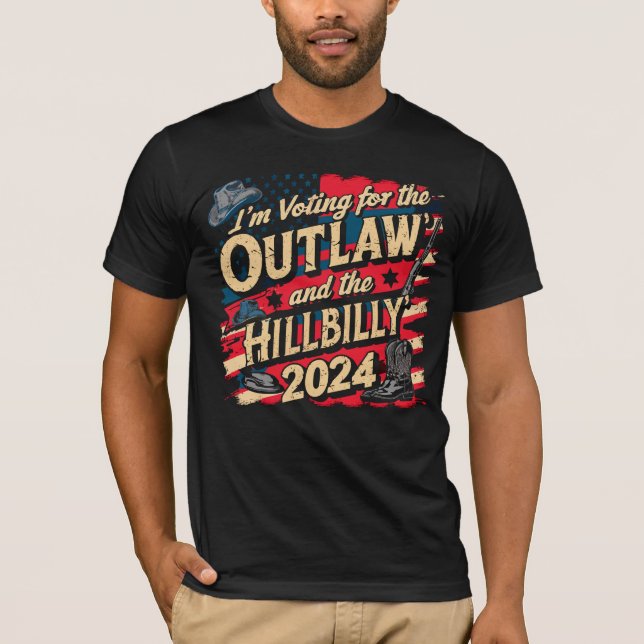Ich stimme für das Gesetz und den Hillbilly 2024 T-Shirt (Vorderseite)