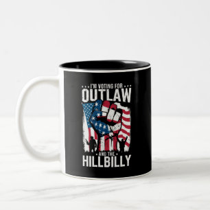 Ich stimme für das Gesetz und den Hillbilly 2024 Zweifarbige Tasse