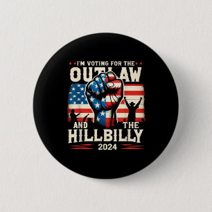 Ich stimme für das Gesetz und die Hillbilly 2024 Button