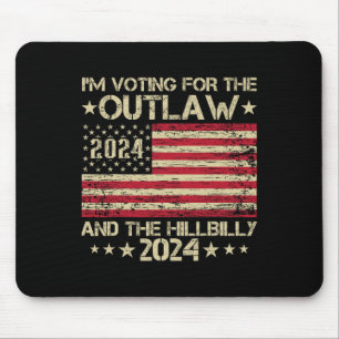 Ich stimme für das Gesetz und die Hillbilly-Wahl Mousepad