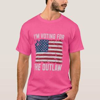 Ich stimme für das Outlaw USA Funny Political T-Shirt