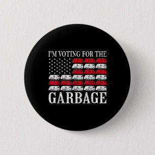 Ich stimme für den Müll Trump 2024, der stolz sein Button