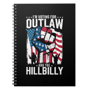 Ich stimme für den Outlaw und den Hillbilly 2024 Notizblock