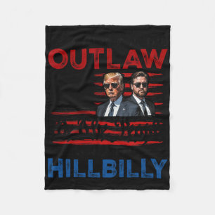 Ich stimme für den Outlaw und den Hillbilly Trump Fleecedecke