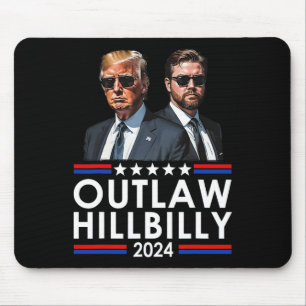 Ich stimme für den Outlaw und den Hillbilly Trump Mousepad