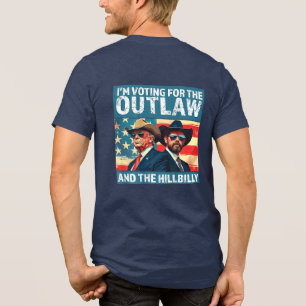 Ich stimme für den Outlaw und den Hillbilly Trump Tri-Blend Shirt