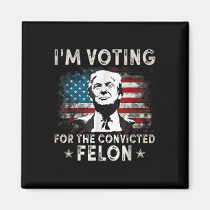 Ich stimme für den verurteilten Felon Funny Donald Magnet