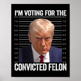Ich stimme für den verurteilten Felon Funny Pro Tr Poster