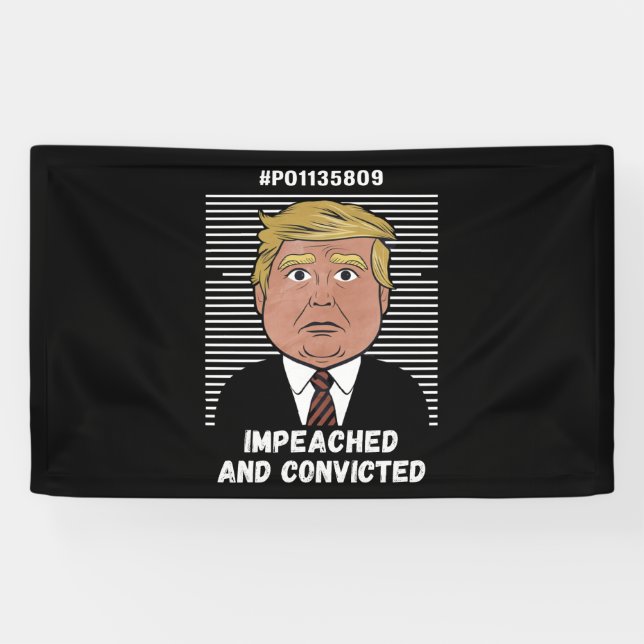 Ich stimme für den verurteilten Felon Pro Trump 20 Banner (Horizontal)