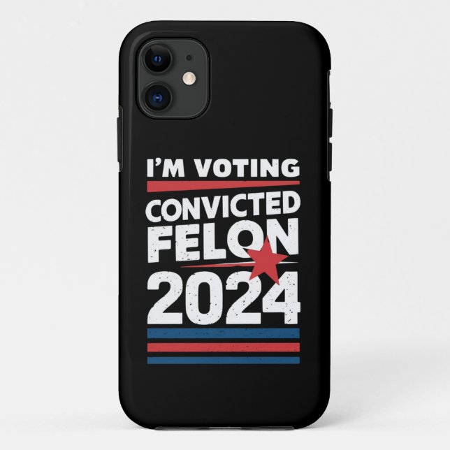 Ich stimme für den verurteilten Felon Pro Trump 20 Case-Mate iPhone Hülle (Rückseite)