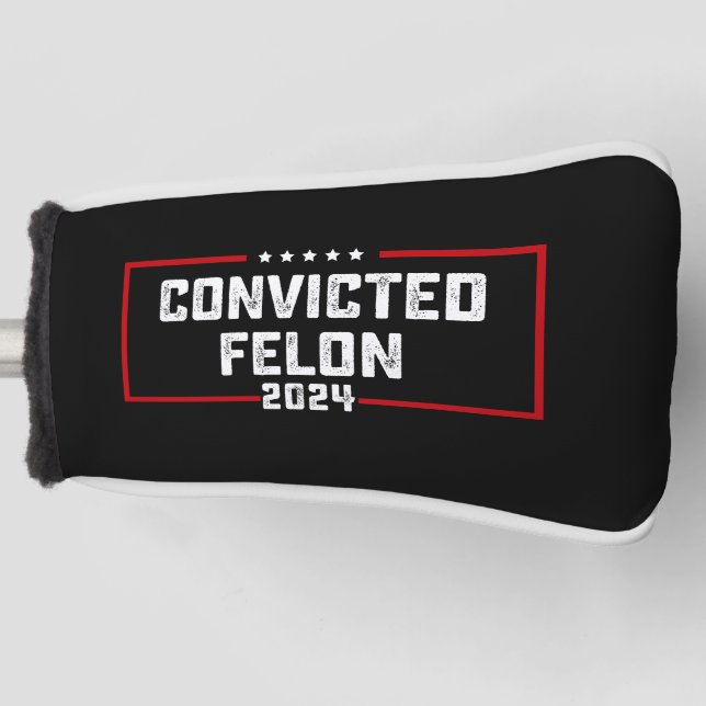 Ich stimme für den verurteilten Felon Pro Trump 20 Golf Headcover (Vorderseite)