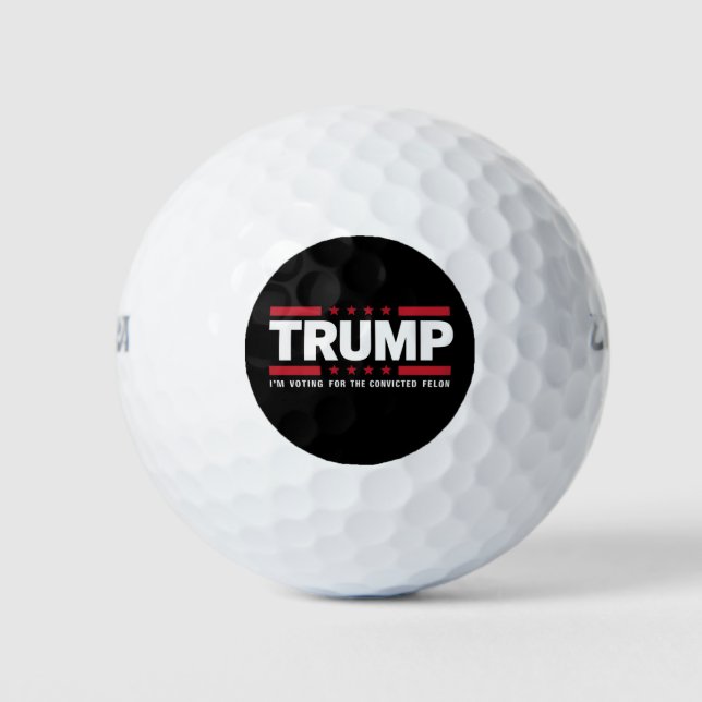 Ich stimme für den verurteilten Felon Pro Trump 20 Golfball (Vorderseite)