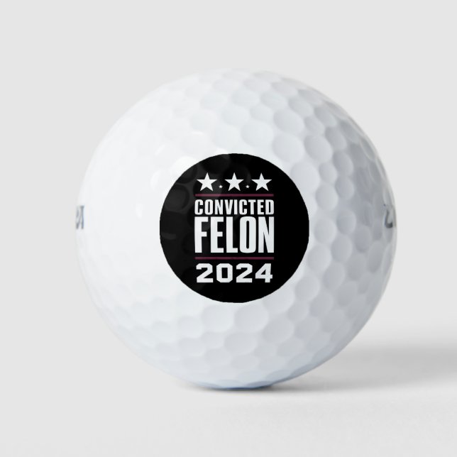 Ich stimme für den verurteilten Felon Pro Trump 20 Golfball (Vorderseite)