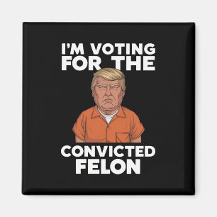 Ich stimme für den verurteilten Felon Pro Trump 20 Magnet