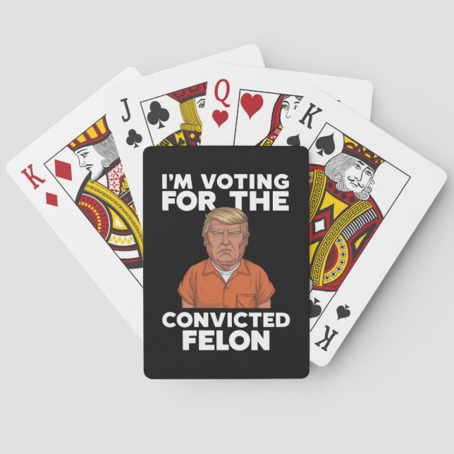 Ich stimme für den verurteilten Felon Pro Trump 20 Spielkarten (Rückseite)