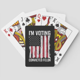 Ich stimme für den verurteilten Felon Pro Trump 20 Spielkarten