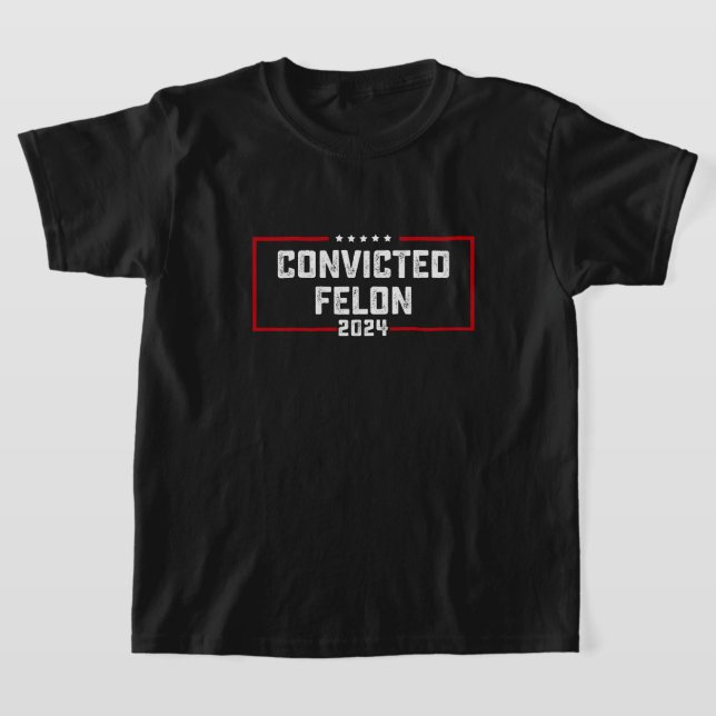 Ich stimme für den verurteilten Felon Pro Trump 20 T-Shirt (Ablage )