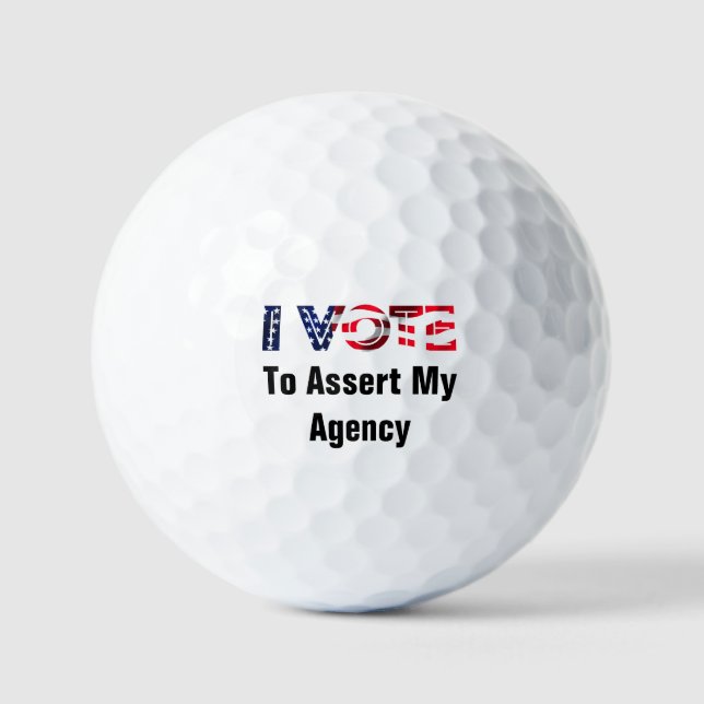 Ich stimme für die Bestätigung meiner Agentur 2026 Golfball (Vorderseite)