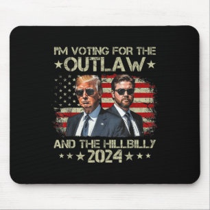 Ich stimme für die Outlaw &amp;die Hillbilly 2024  Mousepad