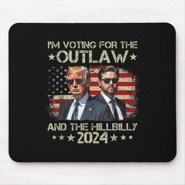 Ich stimme für die Outlaw &amp;die Hillbilly 2024  Mousepad (Vorne)