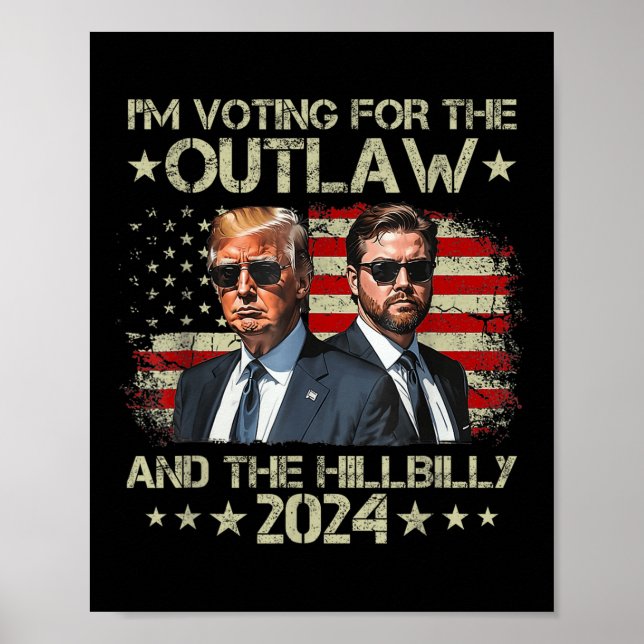 Ich stimme für die Outlaw &amp;die Hillbilly 2024  Poster (Vorne)