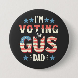Ich stimme für die Wahl von Gus Vater Harris Walz Button