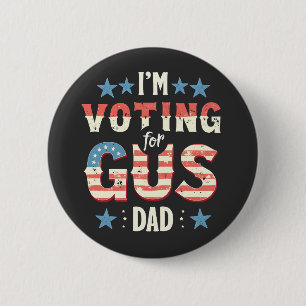 Ich stimme für die Wahl von Gus Vater Harris Walz Button