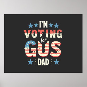 Ich stimme für die Wahl von Gus Vater Harris Walz Poster