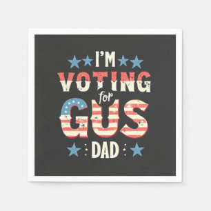 Ich stimme für die Wahl von Gus Vater Harris Walz Serviette