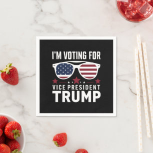 Ich stimme für die Wahl von Vizepräsident Trump 20 Serviette