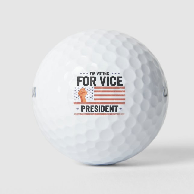 Ich stimme für ein Geschenk von Vizepräsident Trum Golfball (Vorderseite)