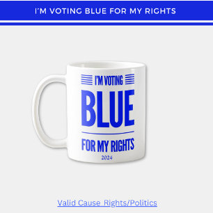 Ich stimme für einen blauen Demokraten Kaffeetasse